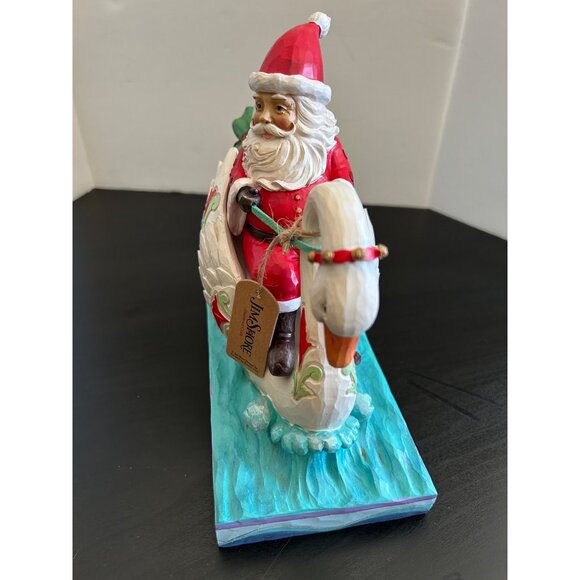 Santa 2022 Christmas 6010824 Figurine On Swan By Jim Shore "Grace & Goodwill" - Picture 3 of 8